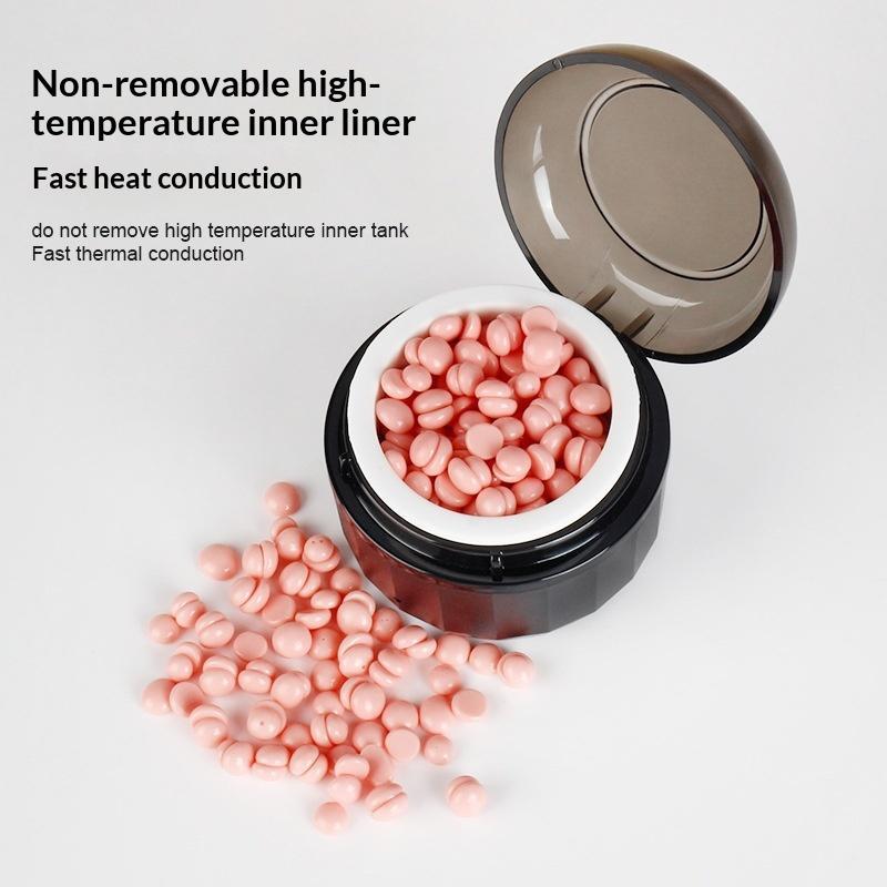 Wax Warmer - เครื่องทำความร้อนแว็กซ์ขนาดเล็กแบบใหม่ พร้อมถ้วยซิลิโคน อุปกรณ์กำจัดขนจมูกและหู ชุดแว็กซ์กำจัดขน แว็กซ์เม็ด หม้อต้มละลายแว็กซ์