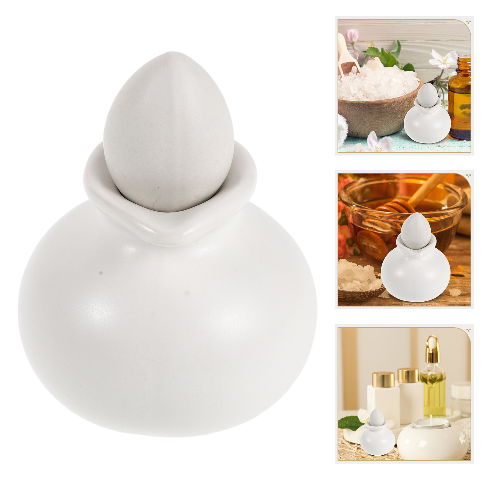 Spa Massager - ขวดกระจายกลิ่นน้ำมันหอมระเหยเซรามิก 40 มล. สไตล์ญี่ปุ่น สำหรับสปา นวด