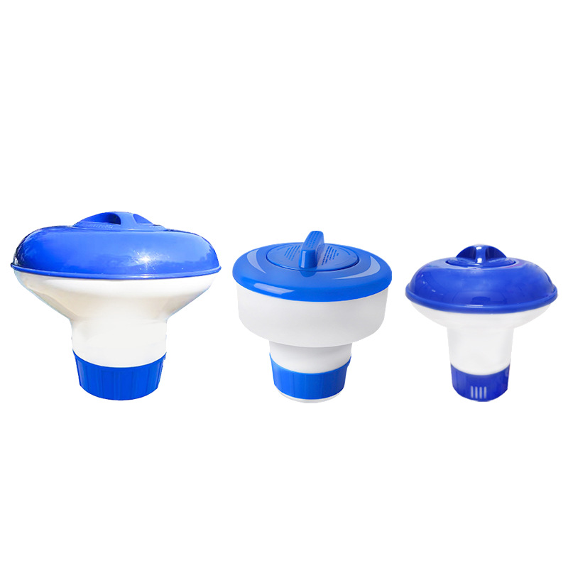 Hot Tub - เครื่องจ่ายคลอรีนแบบลอยน้ำ กล่องใส่สารเคมีสำหรับสระว่ายน้ำ ทำจากพลาสติก แบบอัตโนมัติ รูปทรงกลม สำหรับสระว่ายน้ำ