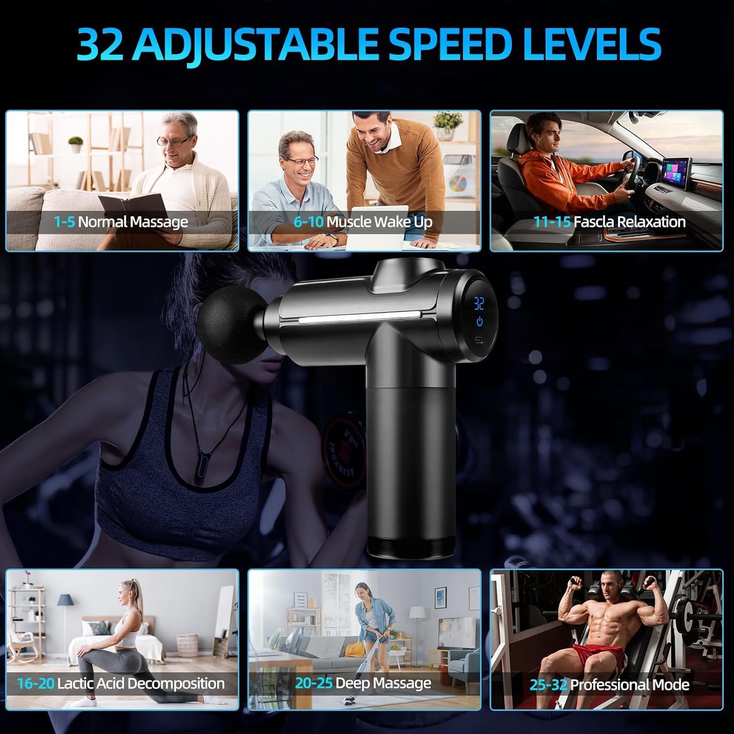 ปืนนวดกล้ามเนื้อแบบเพอร์คัชชัน - Massage Gun บทวิจารณ์และราคา