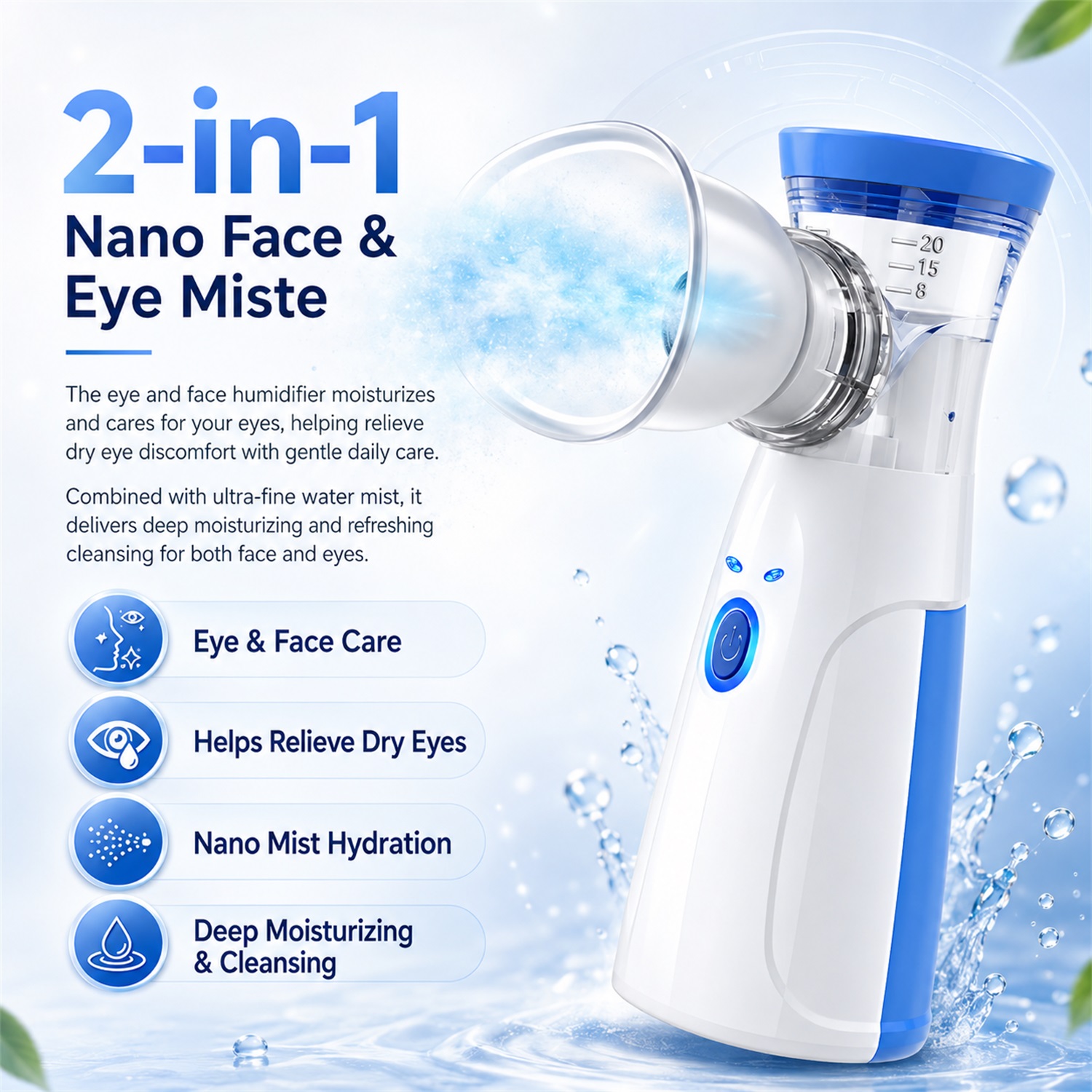 เครื่องพ่นไอน้ำนาโนแบบพกพาสำหร - Face Steamer บทวิจารณ์และราคา